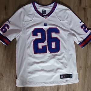 Nike White New York Giants #26 Football Jersey with Blue and Red Accents